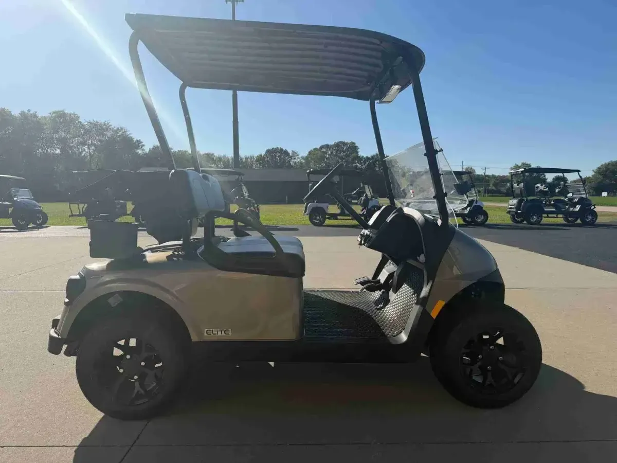 2027 E-Z-GO RXV Touring ELiTE Lithium in Bronze, side view